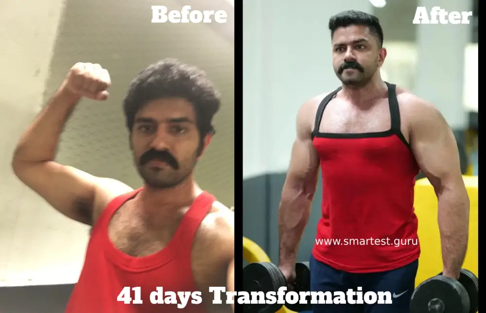 41 Days of Bodybuilding Muscle Transformation Photo Before and After